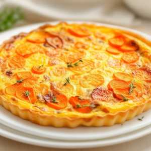 Cheese, Onion, and Roasted Carrot Frittata