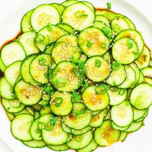Asian Cucumber Salad with Soy Sauce
