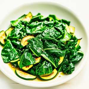 Collard Greens and Zucchini Stir Fry