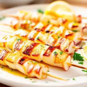 Grilled Squid Skewers