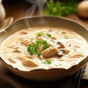 Keto Creamy Chicken and Mushroom Soup