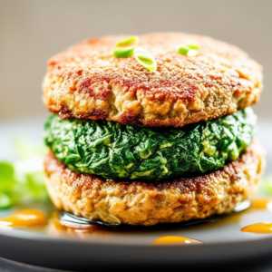 Spinach & Cinnamon Keto Stuffed Burgers
