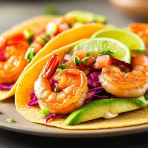 Low Carb Shrimp Tacos with Taco Seasoning and Stevia