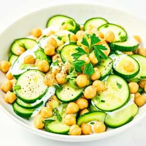 Cucumber Chickpea Salad