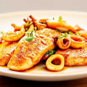 Cinnamon Spiced Chicken and Squid Stir-Fry