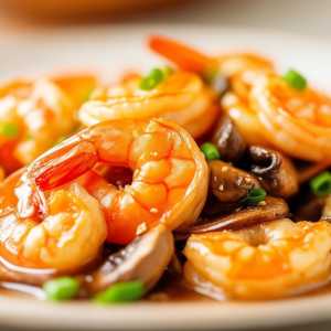 Mushroom and Shrimp Stir Fry with Garlic