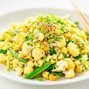 Cauliflower Fried Rice with Green Beans