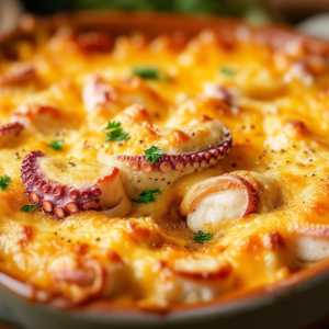 Octopus and Chicken Cheese Bake