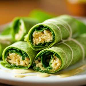 Spinach and Sauerkraut Wraps with Stevia Dressing