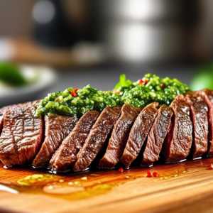 Grilled Flank Steak with Chimichurri Sauce