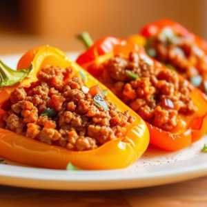 Stevia and Oregano Stuffed Bell Peppers