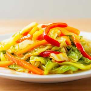 Stir-Fried Chinese Cabbage with Bell Peppers
