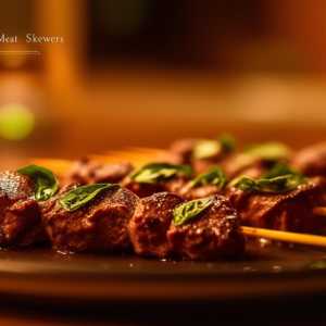 Basil Infused Meat Skewers
