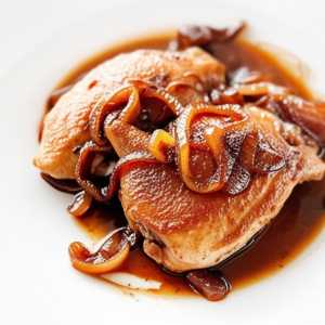 Cocoa Chicken with Caramelized Onions