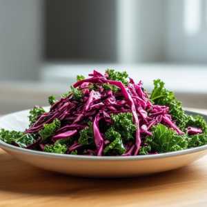 Kale and Red Cabbage Slaw