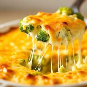 Cheesy Garlic Broccoli Bake