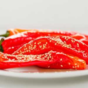 Sesame Roasted Red Bell Peppers