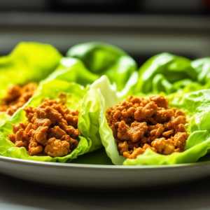Romaine Lettuce Wraps with Spicy Chicken