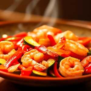 Red Pepper and Shrimp Stir Fry