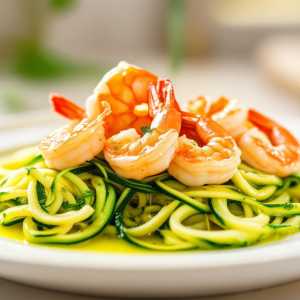 Zucchini Noodles with Prawns